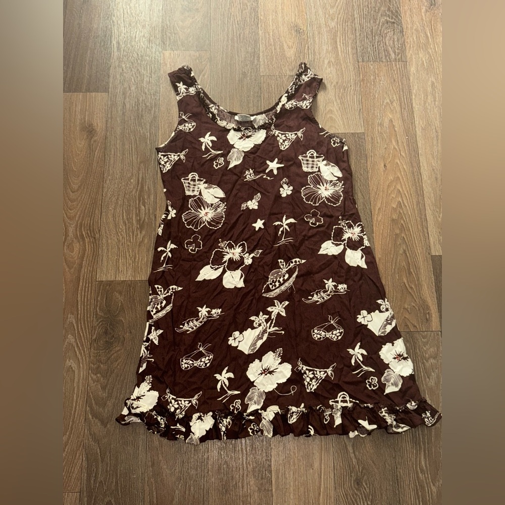 Mango Bay Beaded Tropical Floral Large Dress